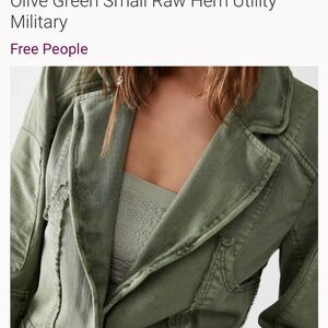 Free People Olive Utility Jacket